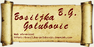 Bosiljka Golubović vizit kartica